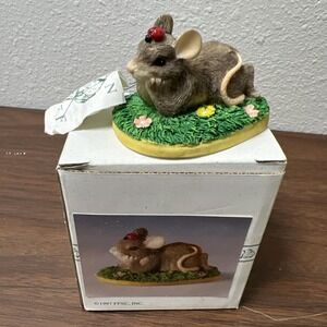 Charming Tails I'm Thinking Of You 89/701 Mouse in Love Figurine Lady Bug Spring